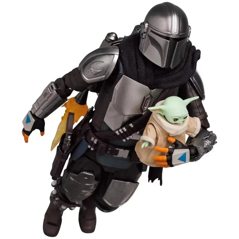 Hasbro Original Genuine Medicom Toy Star Wars The Mandalorian Grogu Mandalorian Mafex No.200 Ver.2.0 Model Toys Action Figures