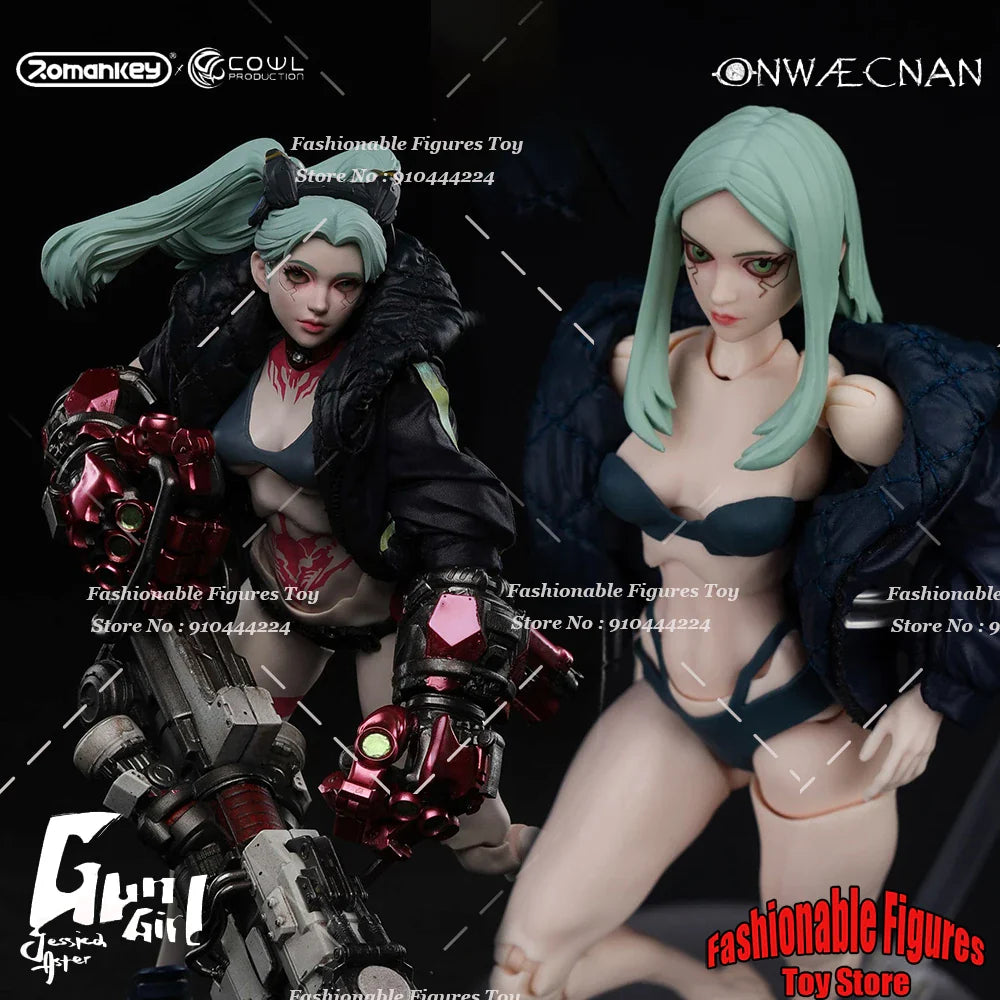 AUF LAGER Romankey X COWL 1/12 Frauen Soldatin Kampf-Waffenmädchen Jessica Anime Cool Mobile Suit Girl 6" Super Flexible Bewegliche Figur