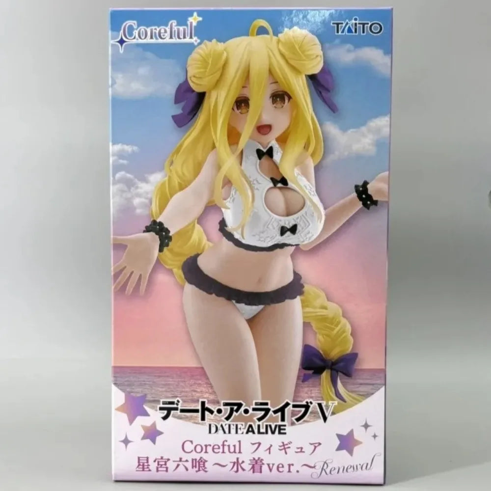 In Stock Taito Original Genuine Anime Date A Live V Hoshimiya Mukuro Coreful Figure Swimsuit Ver Renewal 18cm Model Toy Figures