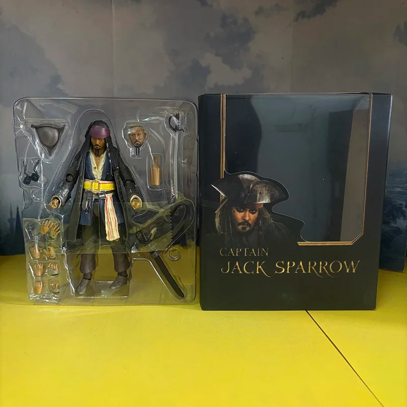 Pirates of the Caribbean Figurines Jack Sparrow Action Figure BJD Dead Men Tell No Tales Anime Model Collection Toys Gift 15cm