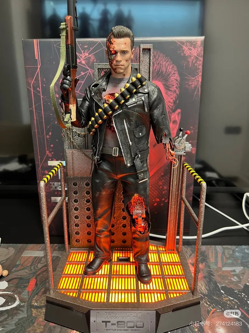 In Stock Hottoys Ht 1/6 Dx46 Terminator 2: Judgment Day T-800 Battle Damage Version  2.0 Precious Collection Of Figurines Toy