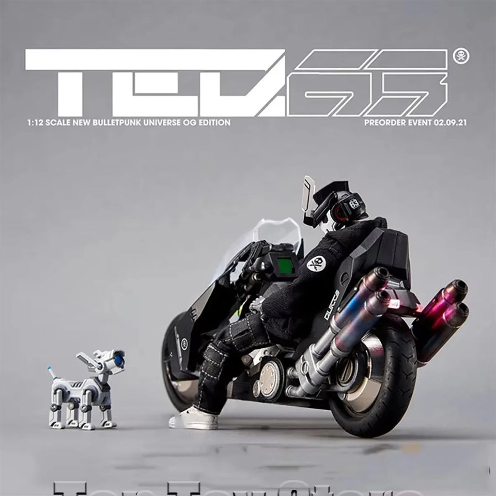 Devil toys Quiccs TEQ63 SRCH K9 Dog Motorcycle 1/12 Mech Warrior black with Movable Action Figure toy Set Model for Fans Holiday