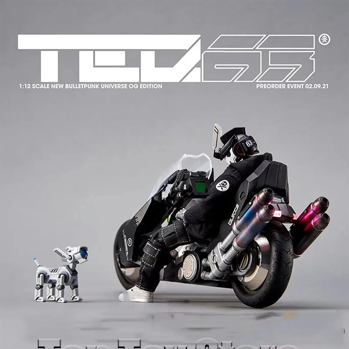 Devil toys Quiccs TEQ63 SRCH K9 Dog Motorcycle 1/12 Mech Warrior black with Movable Action Figure toy Set Model for Fans Holiday