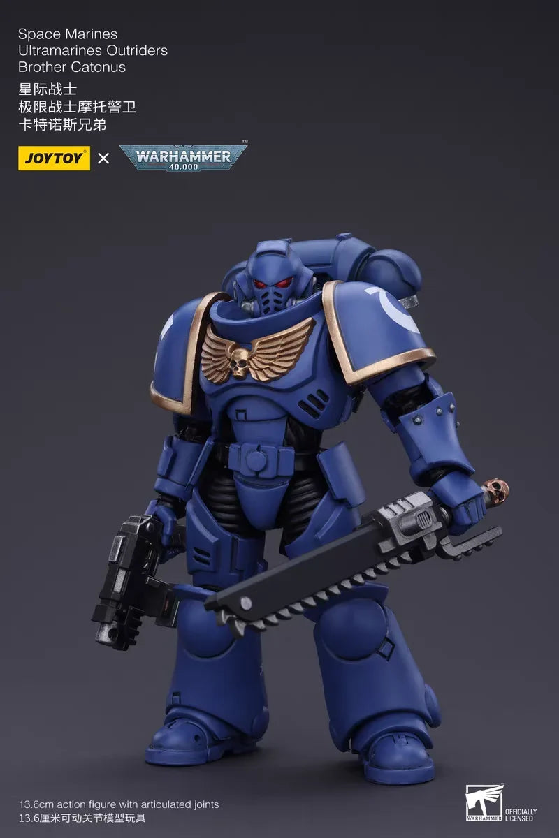 JOYTOY 1/18 Action Figure Warhammer 40K Space Marines Ultramarines Outriders Toys Model Ornaments Collection Gifts