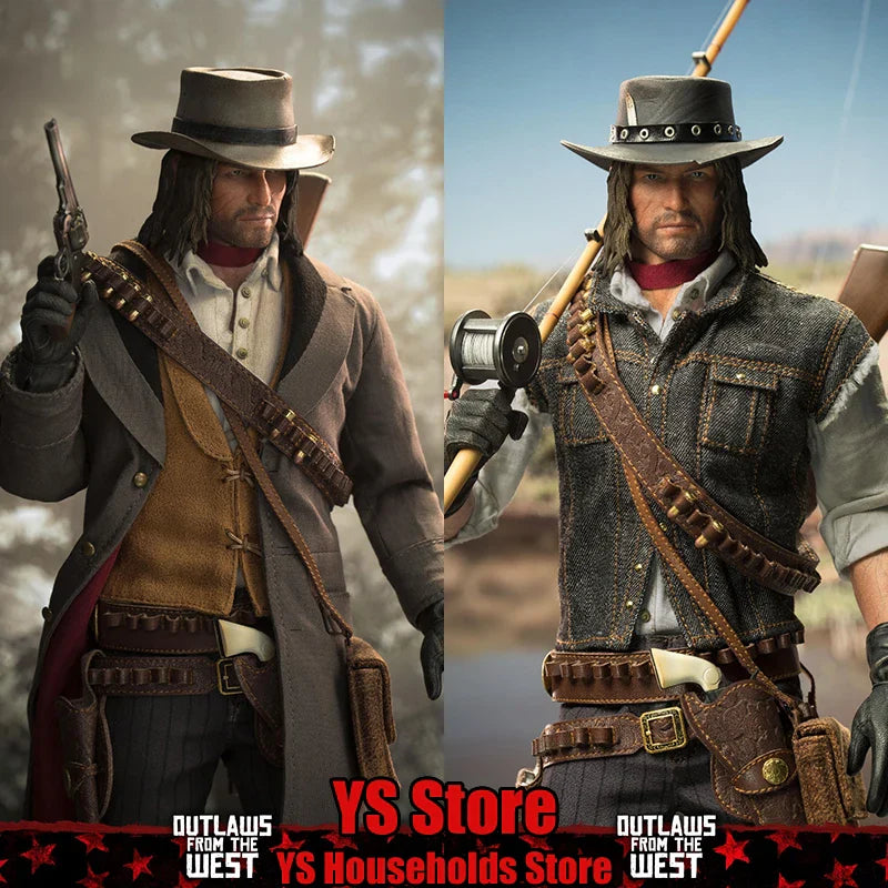 LIMTOYS LIM011 1/6 Movable Cowboy John Action Figure Classic Movie Outlaws From The West Simulation 12" Full Set Soldier Model