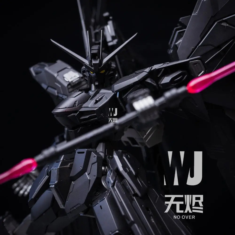Mgex Seed Destiny Strike Freedom Action Figure Assembly Model Toy Midnight Coating 1/100 Mech Robot Kit Figurine Collect Custom