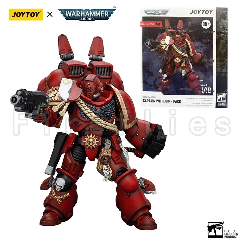 1/18 JOYTOY Action Figure 40K Blood Angels Captain With Jump Pack Re-issue Version Anime Model Toy