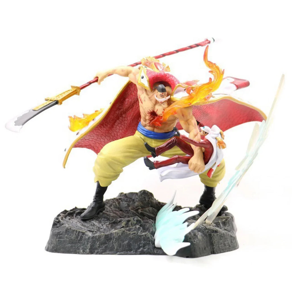 22cm One Piece Whitebeard Vs. Akainu: Summit War Furious Father Anime Figure Model Statue Collection Desktop Decoration Ornament