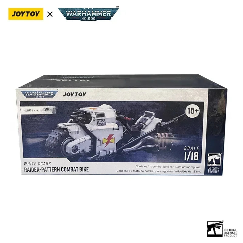 In Stock JOYTOY 1/18 Action Figure 40K White Scars Intercessors and Bike Anime Collection Military Model Toy