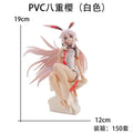 19CM Anime Game MmiHoYo Figure Two models Yae Sakura Sitting Position Anime Model Toys Gifts Collection Decoration Ornaments PVC