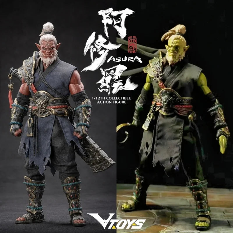 Vtoys Asura Actionfigur VSd006 Stoffgewand Original Sammlung Soldat PVC Modell Bambushut Komplettes Set Spielzeug Limitierte Version Geschenk