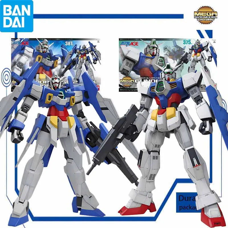 Bandai Original MODEL KIT MEGA 1/48 GUNDAM AG-1&AGE-2 Action Figure Model Toys Gifts For boys Collectibl Foam box sends