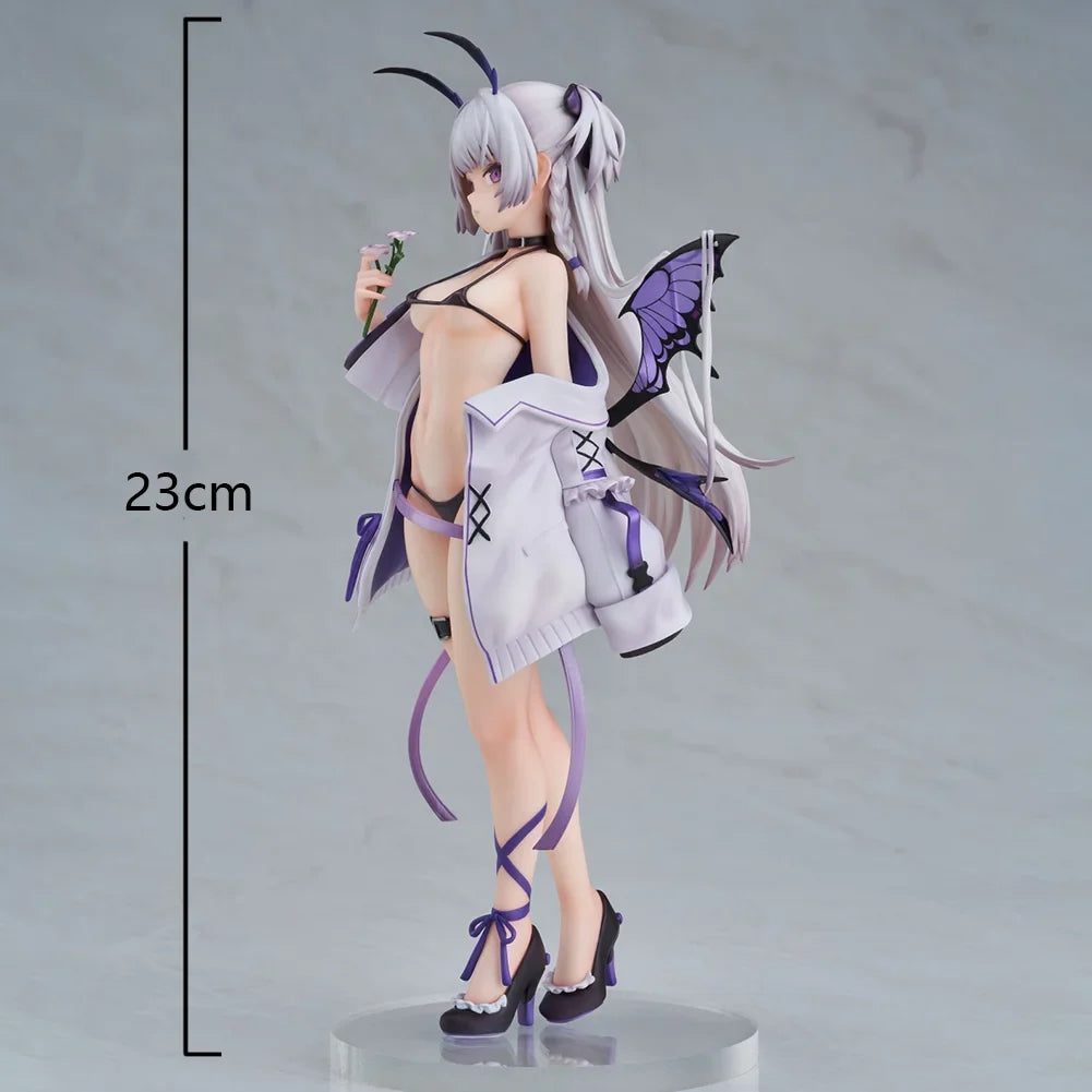 Anime Bechuania Figure Butterfly Girl Standing Desktop Ornament PVC Action Adult Figure Connecting Bechuania Model Gift Toy 23cm