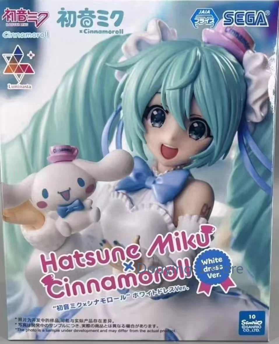 Auf Lager Sega Hatsune Miku X Cinnamoroll Weißes Kleid Ver. Actionfigur Sammlung Modell Geschenk