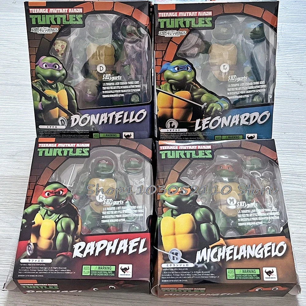 SHF Ninja Turtle Figure Neca 1990 Film Version Turtles Action Figure Raphael Leonardo Michelangelo Donatello Model  Gifts