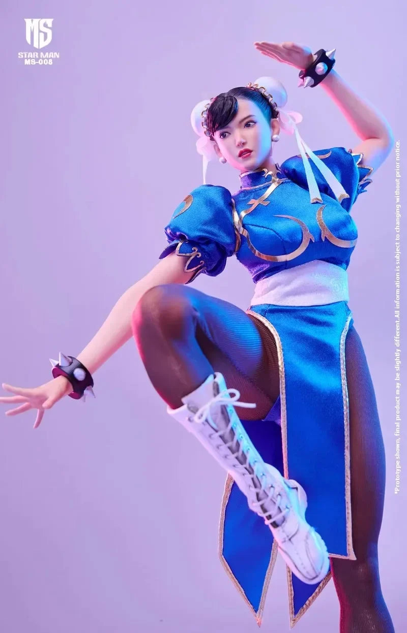 New Stock STAR MAN MS-008 MS-011 1/6 Women Soldier Chun-Li Classic Fighter Girl Fighting Girl 12Inch Full Set Action Figure Toys