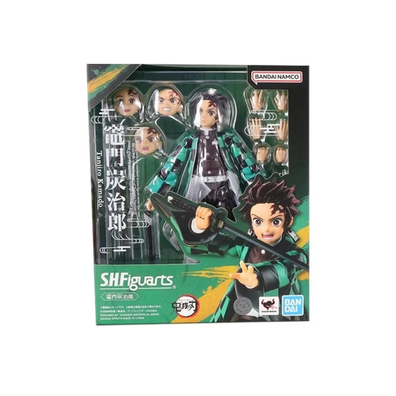 Bandai Original Genuine Figure Demon Slayer Model Kit SHF Kamado Tanjirou Collection Action Figure Model Children's Toys Gifts