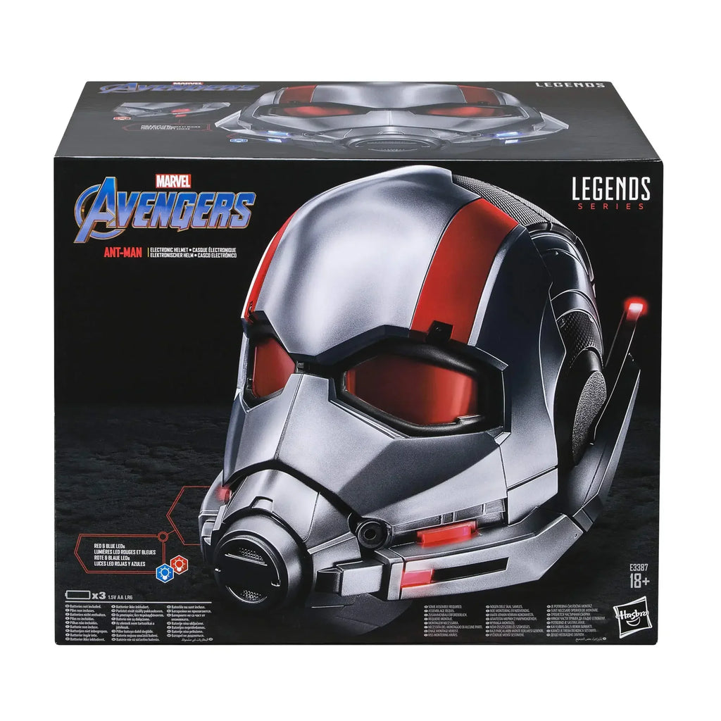 Hasbro Marvel Legends Series: Ant-Man Premium Electronic Helmet ELEKTRONISCHER HELM MIT ROTEN UND BLAUEN LICHTERN Rollenspiel-Helm E3387
