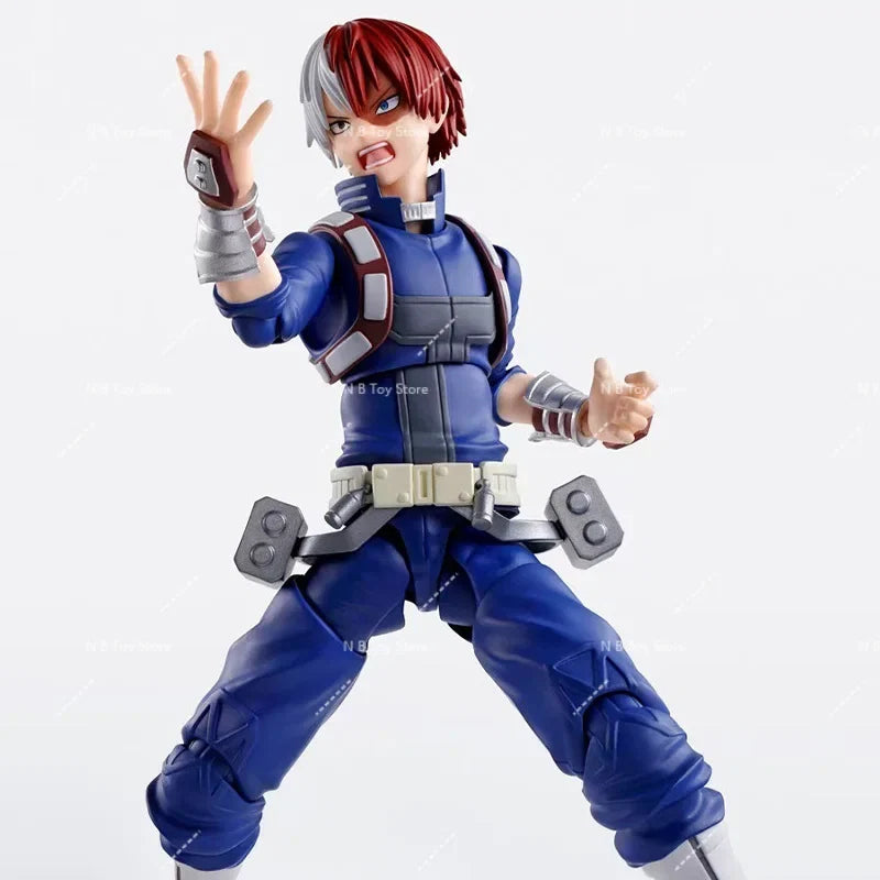 In Stock Bandai Original SHF My Hero Academia Shoto Todoroki Anime Action Figure Model Fighter Model Toy Gift for Kid