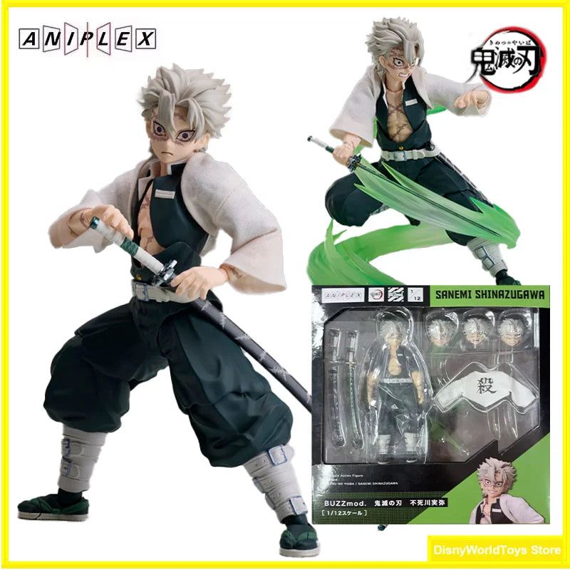 100% Original Aniplex BuzzMod Demon Slayer Kimetsu no Yaiba Sanemi Shinazugawa 1/12 In Stock Anime Collection Figures Model