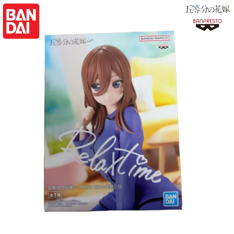 In Stock Bandai Original Banpresto The Quintessential Quintuplets Relax Time Miku Action Figure Model Doll Brand New Boxed