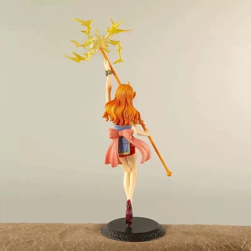 Anime One Piece Nami Figure Magic Weather Wand WT100 Commemorative One Hundred Scenes of the Great Pirates by Eiichiro Oda Model