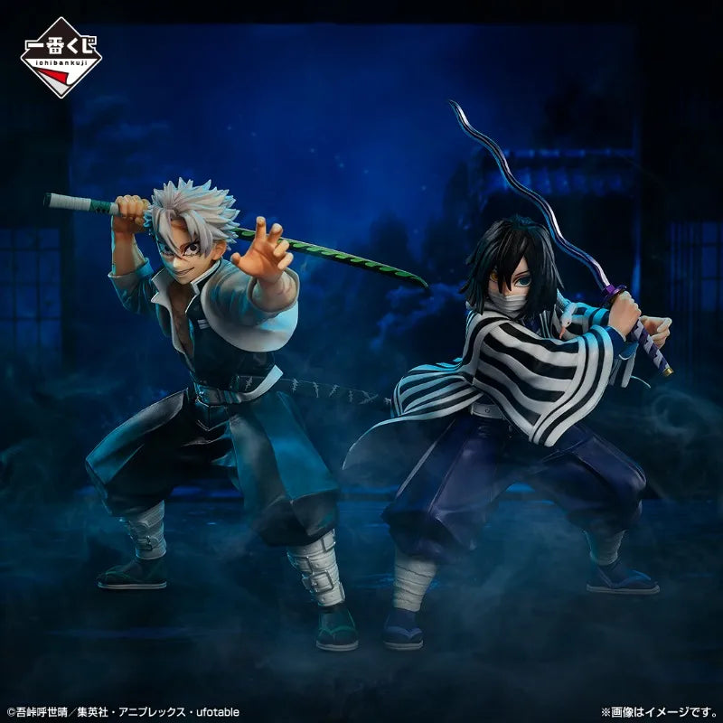 In Stock Original BANDAI Ichiban Kuji Demon Slayer Shinazugawa Sanemi Iguro Obanai Tomioka Giyuu Sabito Anime Figures Toy Gifts