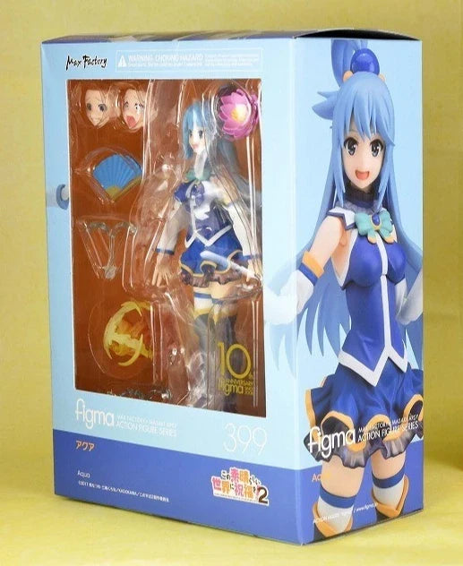 Original Max Factory Figma#399 Kono Subarashii Sekai Ni Shukufuku O! Aqua Akua Action Figure Model Figure Ornament Gift