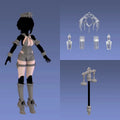 【No Figure】Handmade 1/12 Mecha Girl Chinese Mage Conversion Parts For 6inch Kotobukiya Gunner Knight  Action Figure Toys ﻿