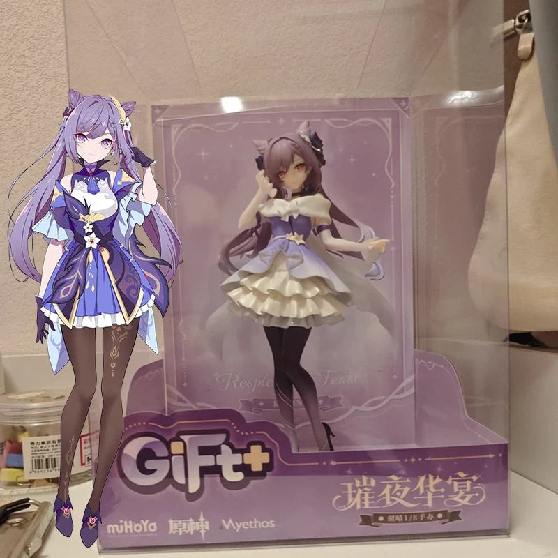 New In Stock Genuine Genshin Impact Keqing Myethos+ Series Crystalline Night Banquet Ver.1/8 Figure Collectibles Birthday Gift