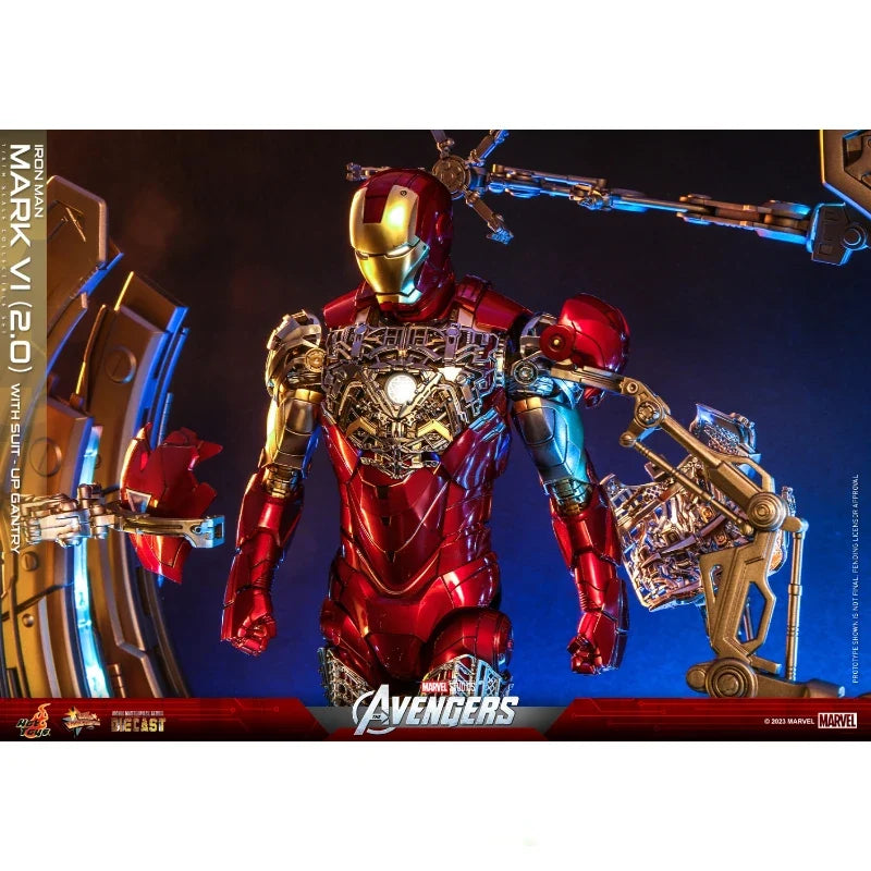 In Stock Hottoys MMS687 MMS688 ACS014 Iron Man MK6 2.0 with Suit-up Gantry Anime Action Figure Toy Gift Model Collection Hobby