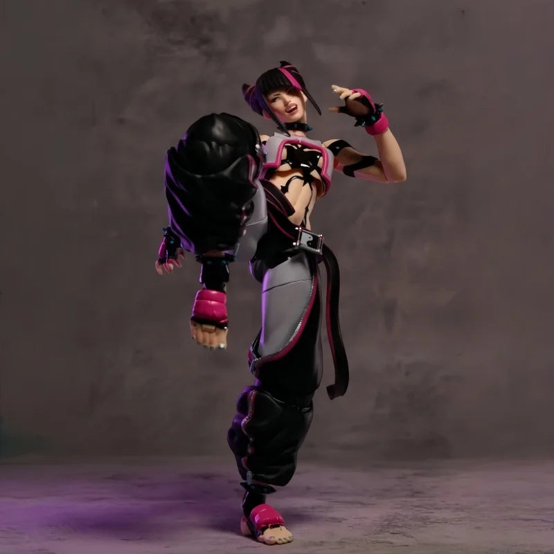 Original Kaiyodo Rinsen Technology Amazing Yamaguchi Style Street Fighter Juri Anime Action Figure Model Toy Collection Gift