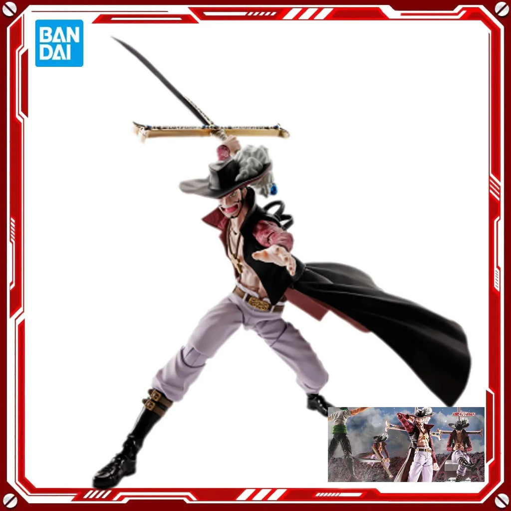 Genuine Bandai Original Banpresto Figure Model Kits SHF Anime Figures One Piece 16.5cm Dracule Mihawk Action Model Toys Gift