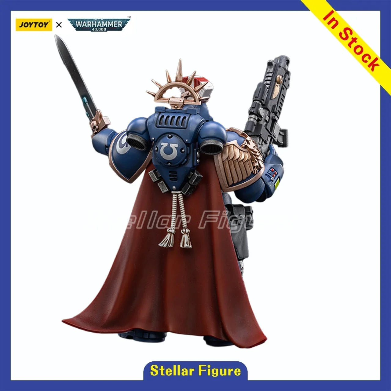 【SF】JOYTOY Warhammer 40K 1/18 Action Figure Ultramarines Primaris Captain Sidonicus Model Toys Gifts Collection