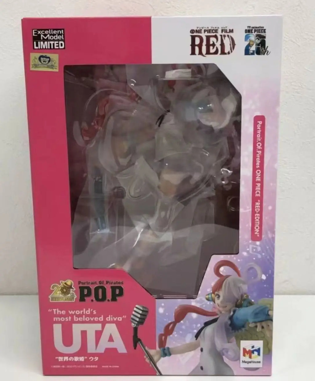 Original MegaHouse Portrait.Of.Pirates ONE PIECE “RED-EDITION” "The Diva of the World" UTA Anime Characters Model Decoration