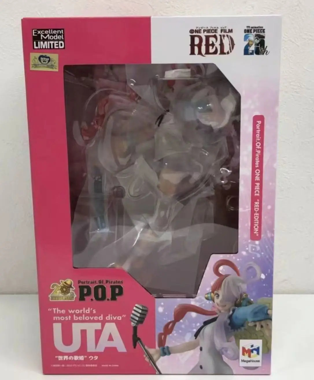 Original MegaHouse Portrait.Of.Pirates ONE PIECE “RED-EDITION” "The Diva of the World" UTA Anime Characters Model Decoration