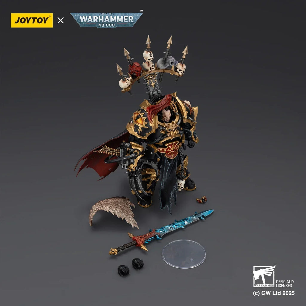 JOYTOY Warhammer 40K Black Legion Abaddon the Despoiler 1/18 Action Figure Game Character Model Collectible Toy Gifts 16.2cm