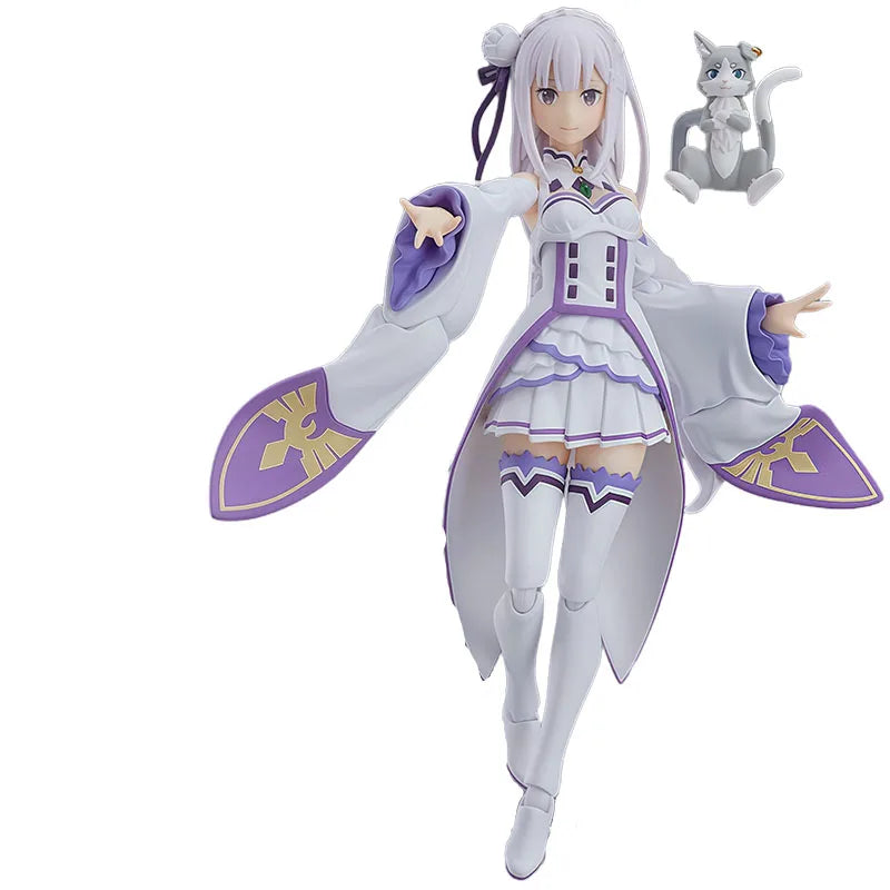 GSC Original Max Factory FIGMA 419 Emilia 140mm Anime Action Figures Toys for Boys Christmas Gift Collectible Model Ornaments