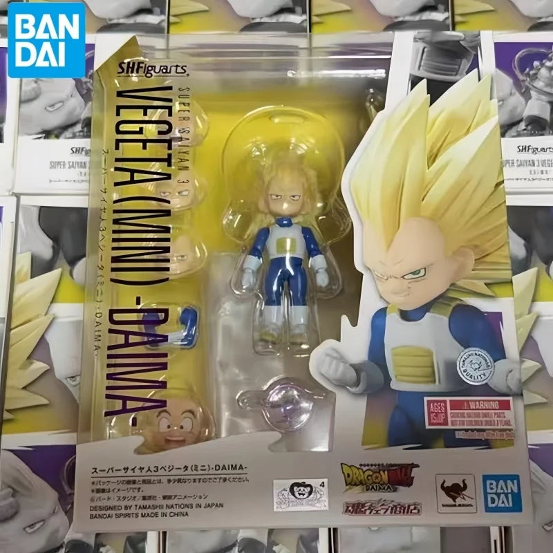 New Hot In Stock 100% Original Bandai Sh Figuarts Shf Dragon Ball Daima Ssj3 Vegeta Action Figures Anime Model Toys Collection