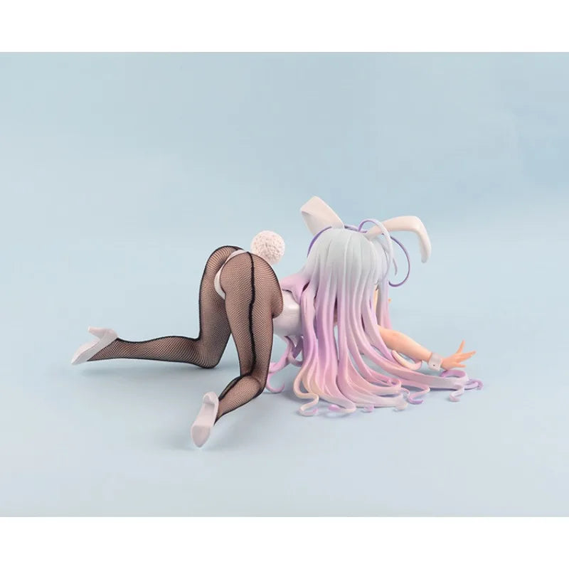 B-STYLE No Game No Life Anime Figure Shiro Cat Bunny Ver. Sexy Girl Bunny Lying Position Action Figure Model Christmas Present