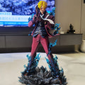 ONE PIECE 25cm Figure Sanji Anime Figures Pop Smoking Sanji Figurine Devil Foot Statue Pvc Collection Kids Toys Birthday Gifts ﻿