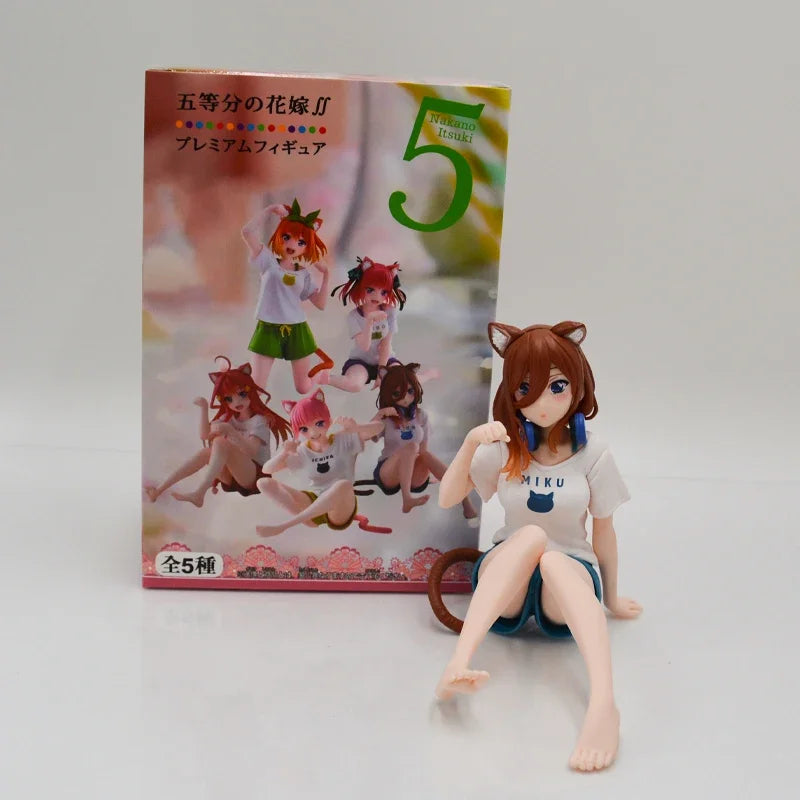 26cm The Quintessential Quintuplets Anime Girl Figure Miku Nakano Action Figure Nino Nakano Figurine Adult Model Doll Toys Gifts