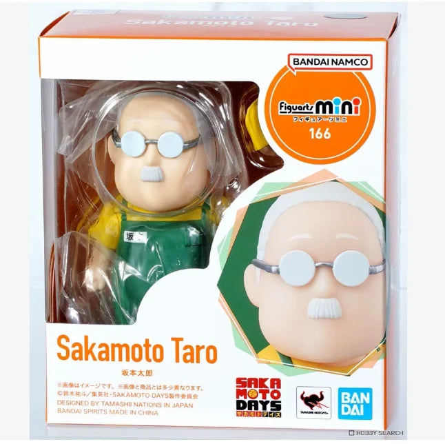 In Stock Bandai Original Figuarts Mini Fm Series Sakamoto Days Sakamoto Tarou Chibi Anime Figure Pvc Desktop Decor Toys Gifts