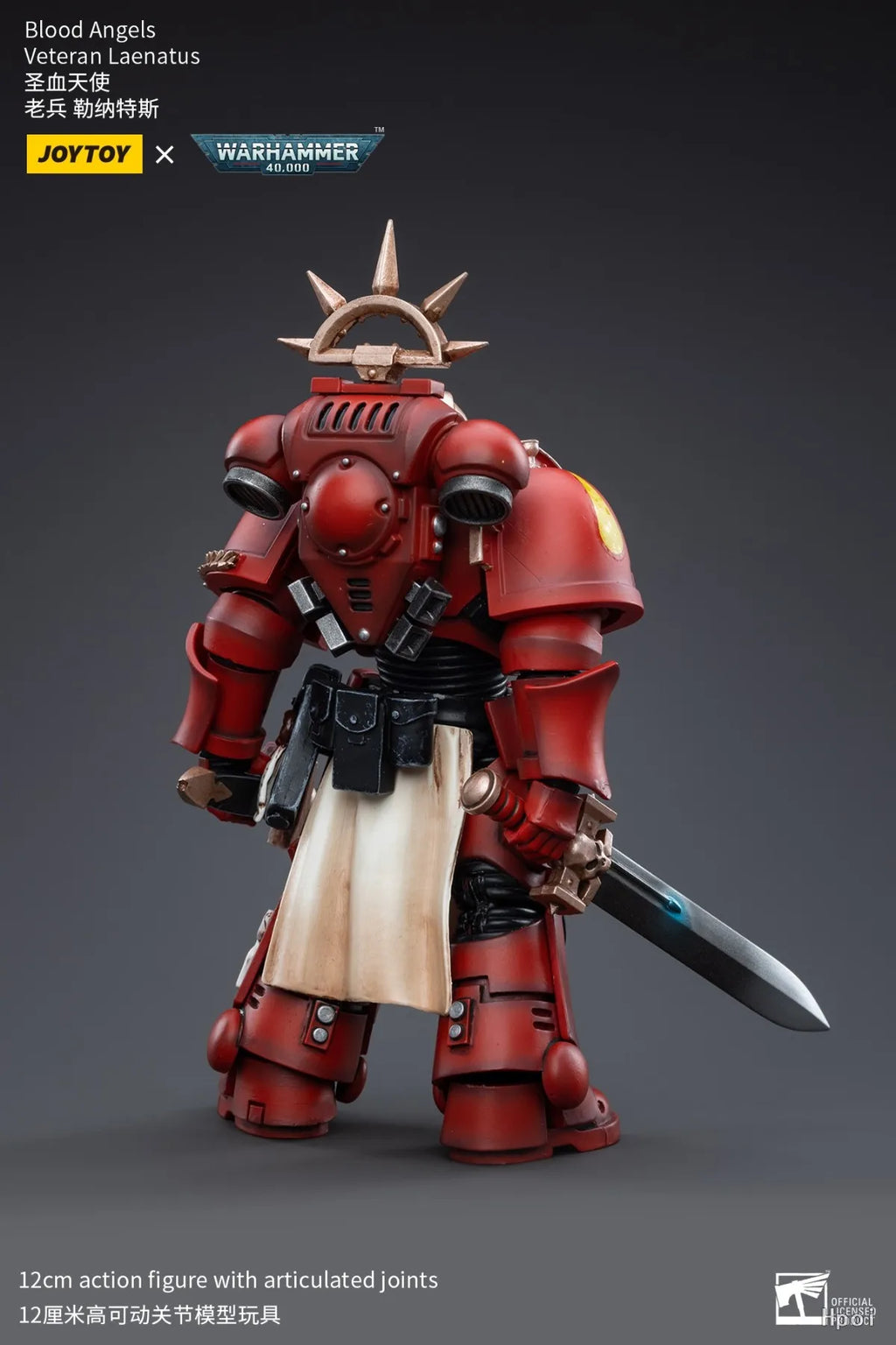 Original in Stock JOYTOY WARHAMMER 40K Blood Angels Veteran Laenatus 1/18 Scale Figures Model Toy Gift Collection Ornament