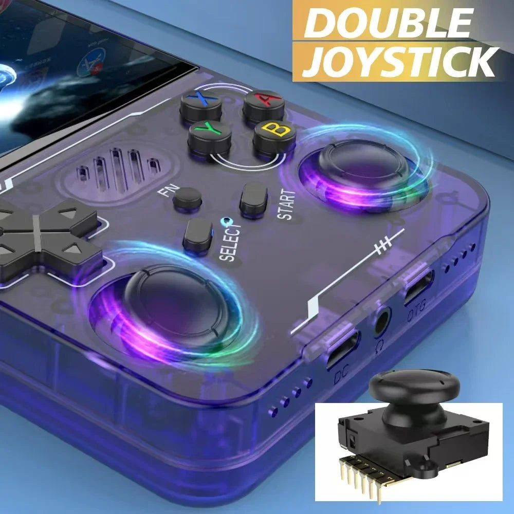 R36S updated R36XX Retro Handheld Game Console Linux ARKOS 3.5Inch IPS Screen Portable Pocket Video Player  Wi-Fi Games Kid Gift