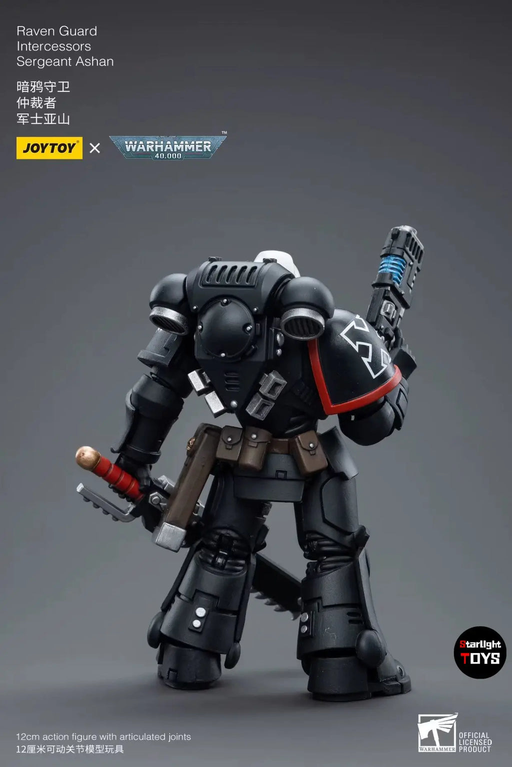 【JOYTOY】Warhammer 40K Raven Guard Intercessors Sergeant Ashan 1/18 Action Figure Toys Collection