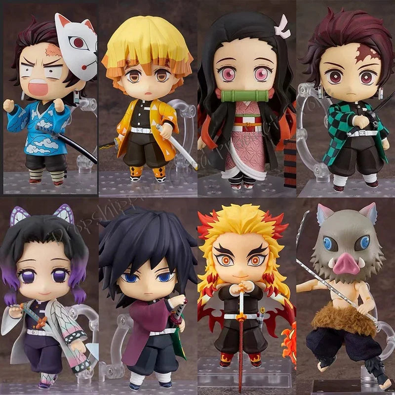 Anime Demon Slayer Series Tanjirou #1193 Nezuko #1334 Zenitsu #1361 Inosuke 1541# Kyoujurou Figures Doll Set Collection Gift