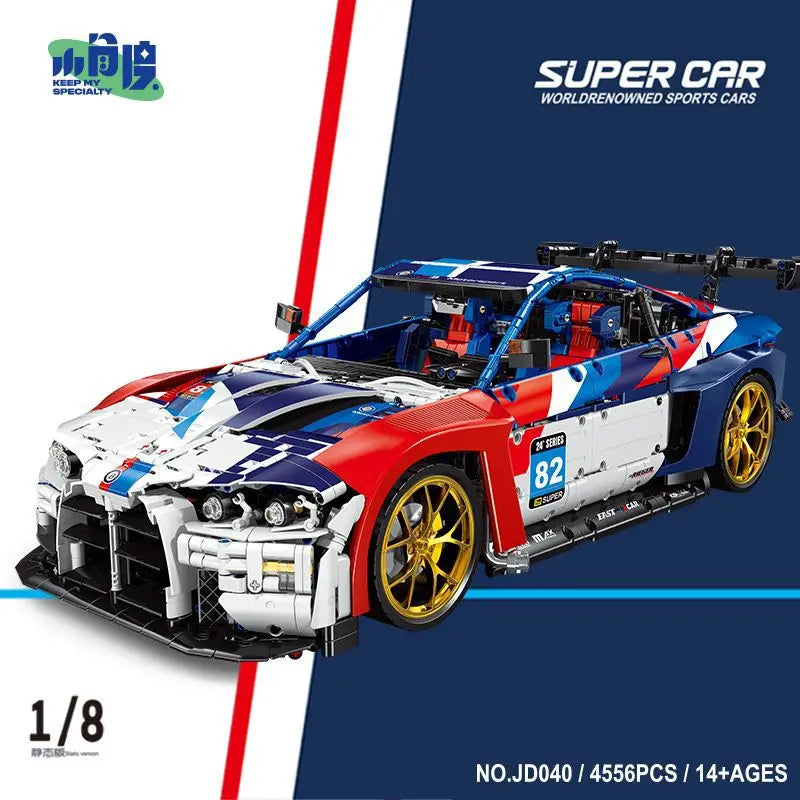 IN STOCK JD040 MOC Technical 1:8 Sports Car M4 Building Blocks Bricks Assembling Model Toys for Boys Christmas Gift Set Boys