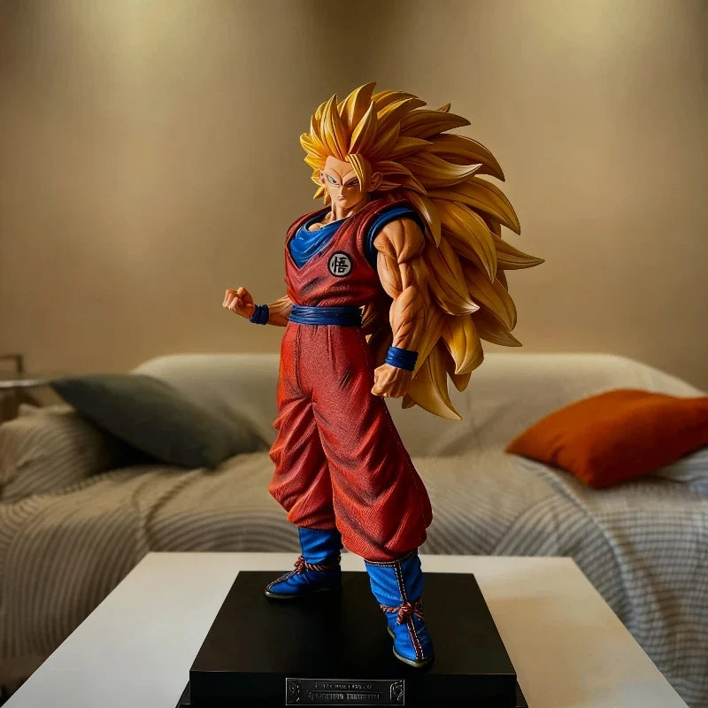 Dragon Ball 54cm JT 2% SSJ3 Goku Action Figures Large Size PVC Exquisite Anime Statue GK Collectable Model Toy Desktop Deco Gift