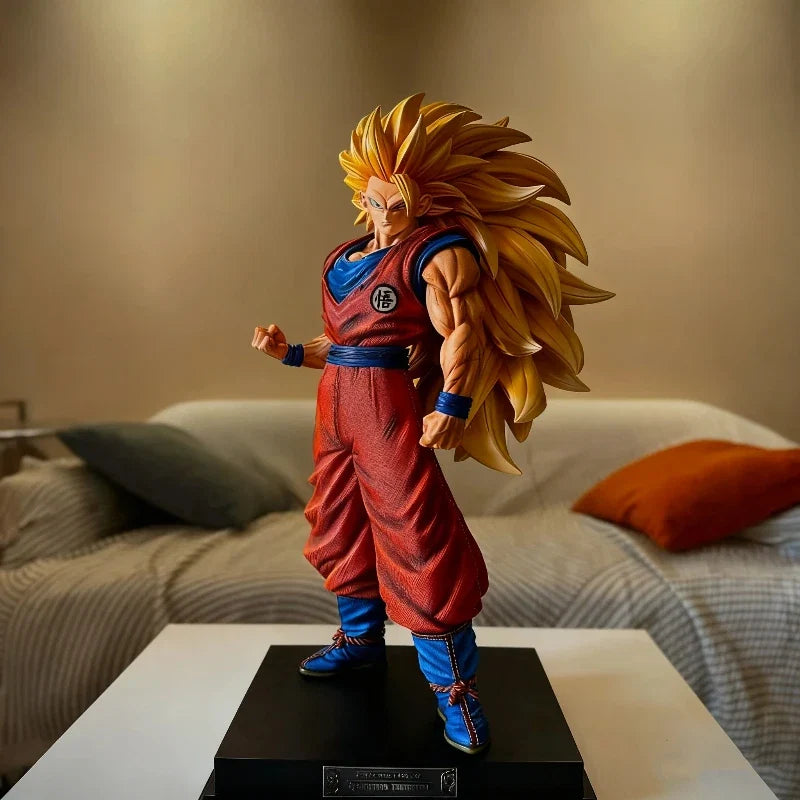 Dragon Ball 54cm JT 2% SSJ3 Goku Action Figures Large Size PVC Exquisite Anime Statue GK Collectable Model Toy Desktop Deco Gift